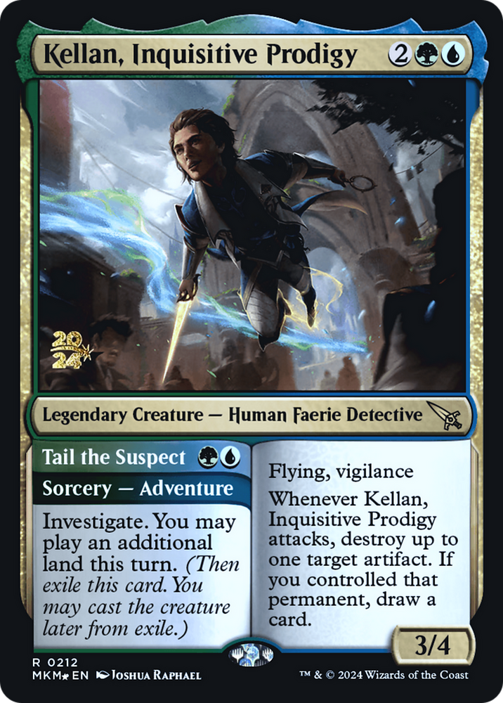 Kellan, Inquisitive Prodigy [Murders at Karlov Manor Prerelease Promos] Magic: The Gathering