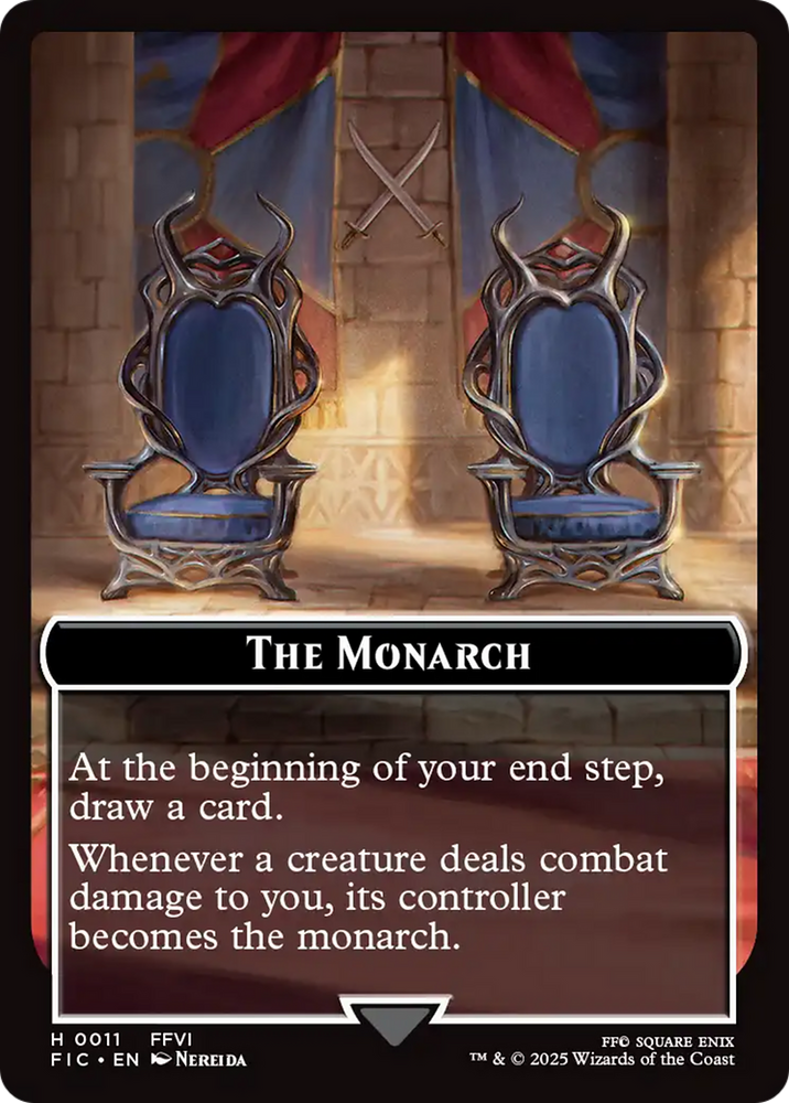 The Blackjack // The Monarch Double-Sided Token (Surge Foil) [FINAL FANTASY Commander Tokens] Magic: The Gathering