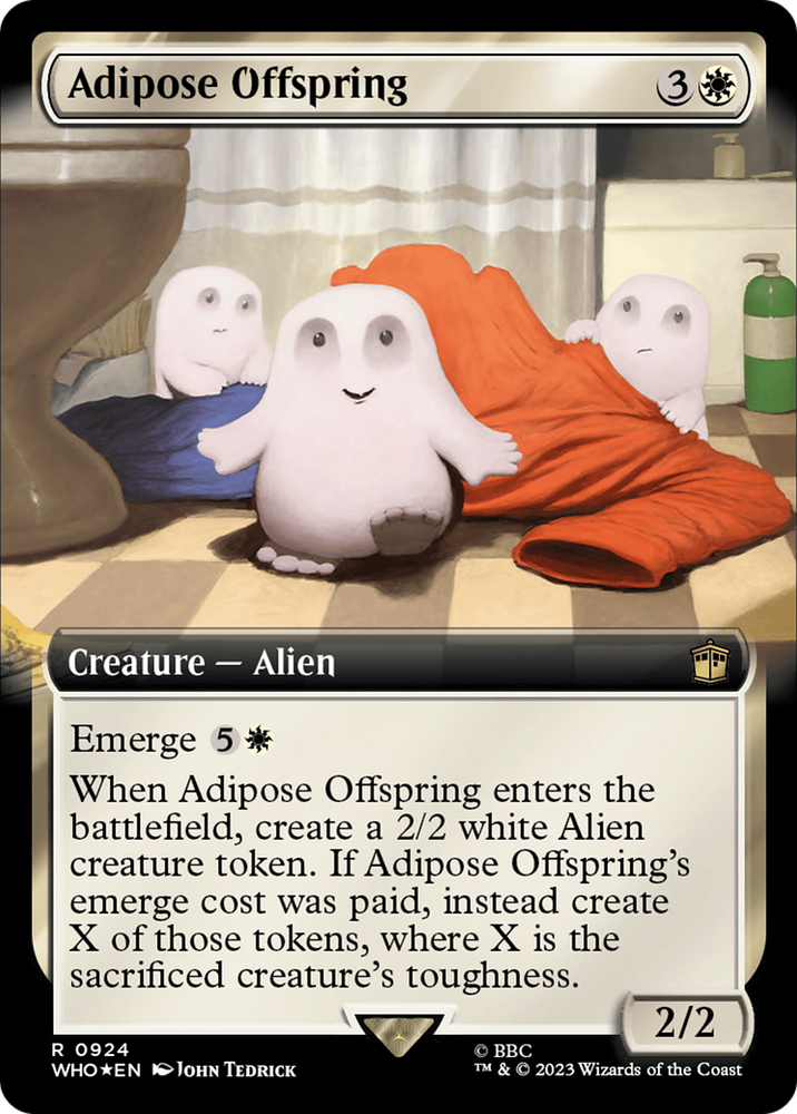Adipose Offspring (Extended Art) (Surge Foil) [Doctor Who] Magic: The Gathering