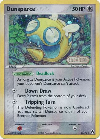 Dunsparce (31/92) (Stamped) [EX: Legend Maker] Pokémon