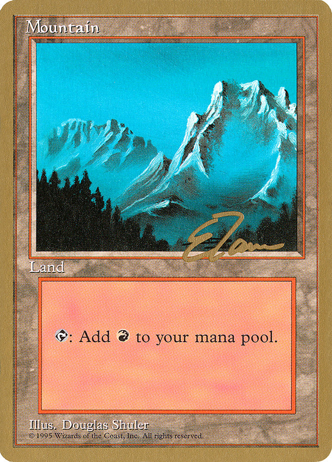 Mountain (et374) (Eric Tam) [Pro Tour Collector Set] Magic: The Gathering