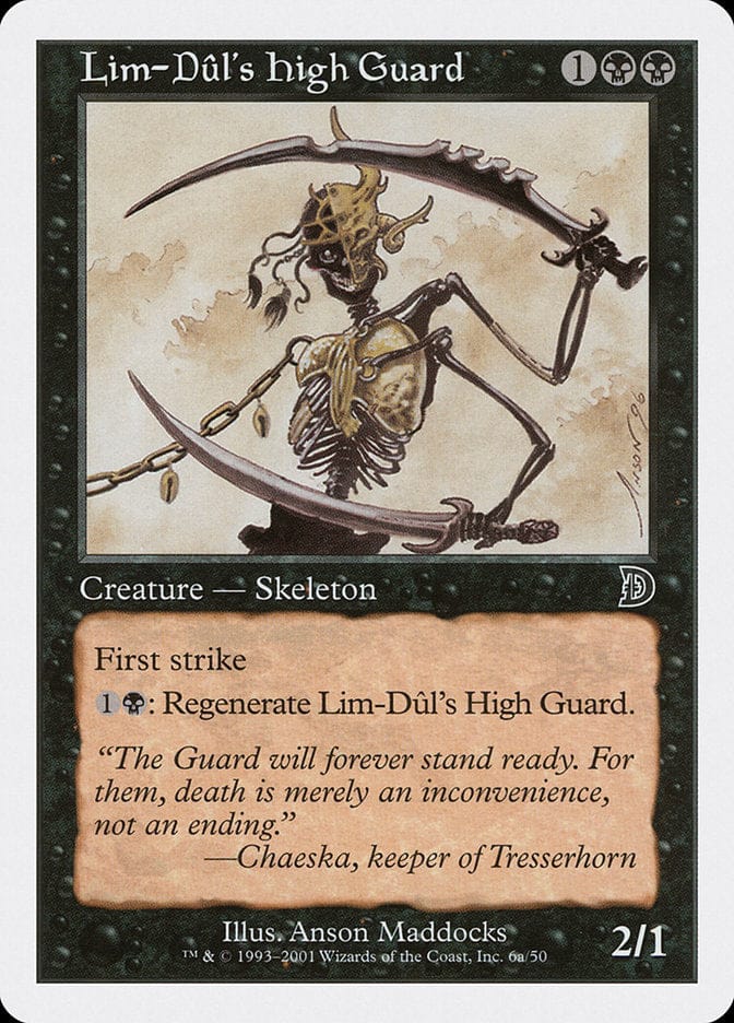 Lim-Dul's High Guard (Holding Sword) [Deckmasters] Magic: The Gathering