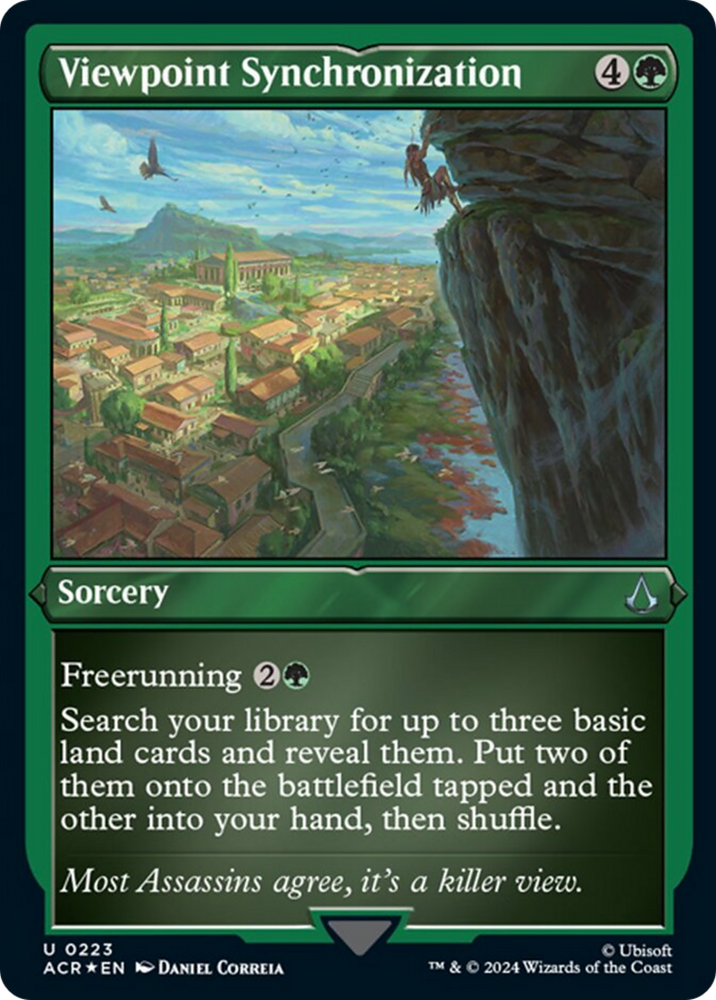 Viewpoint Synchronization (Foil Etched) [Assassin's Creed] Magic: The Gathering