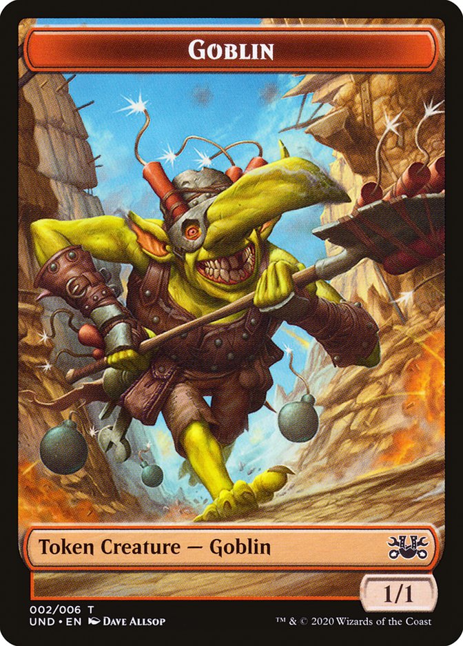 Goblin // Giant Teddy Bear Double-Sided Token [Unsanctioned Tokens] Magic: The Gathering