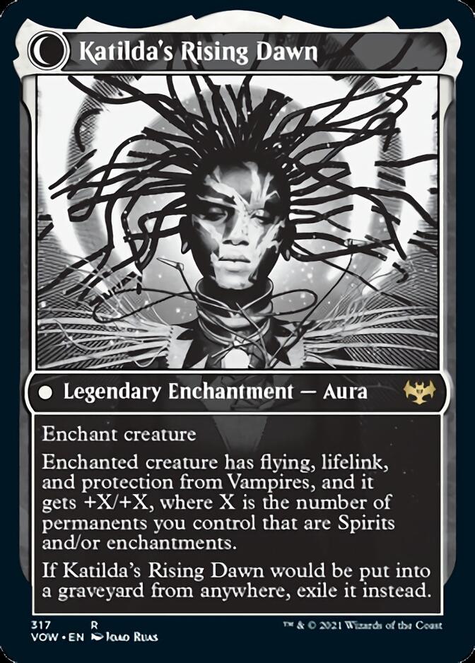 Katilda, Dawnhart Martyr // Katilda's Rising Dawn (Showcase Eternal Night) [Innistrad: Crimson Vow] Magic: The Gathering