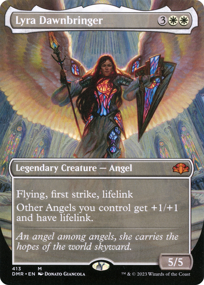 Lyra Dawnbringer (Borderless Alternate Art) [Dominaria Remastered] Magic: The Gathering