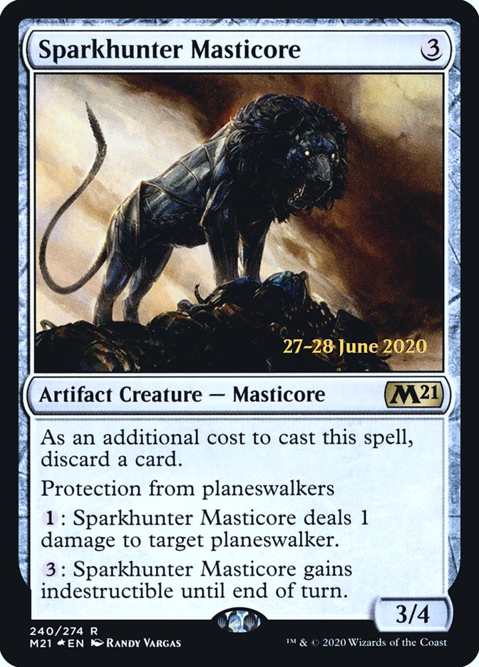 Sparkhunter Masticore [Core Set 2021 Prerelease Promos] Magic: The Gathering