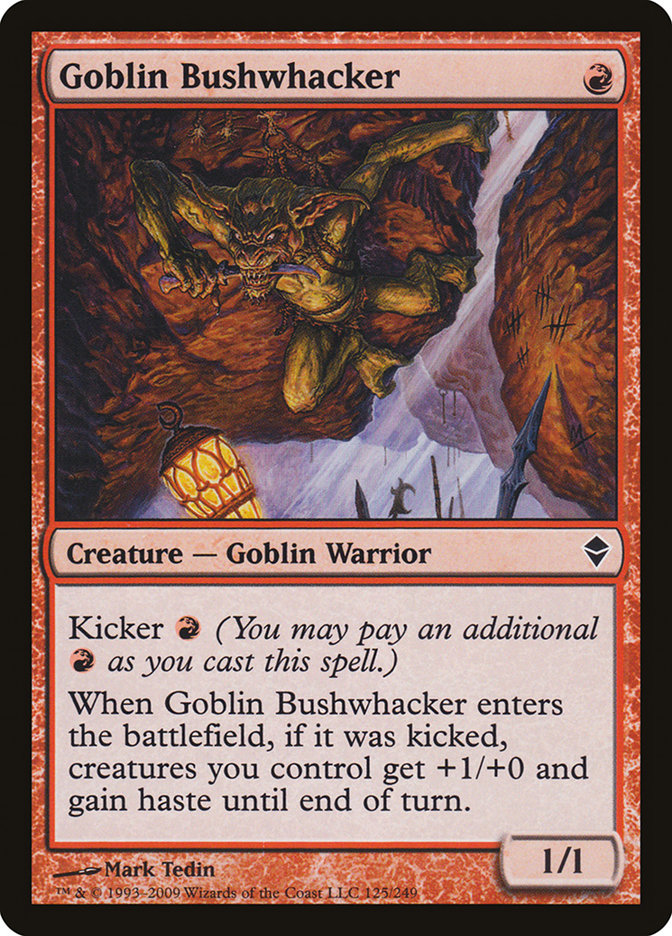Goblin Bushwhacker [Zendikar] Magic: The Gathering