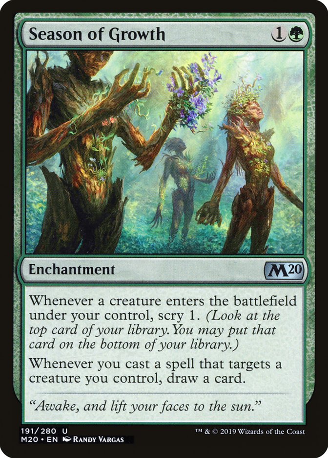 Season of Growth [Core Set 2020] Magic: The Gathering