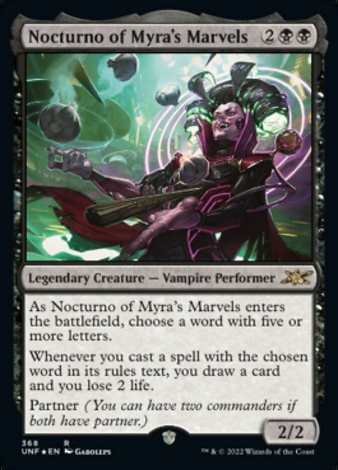 Nocturno of Myra's Marvels (Galaxy Foil) [Unfinity] Magic: The Gathering