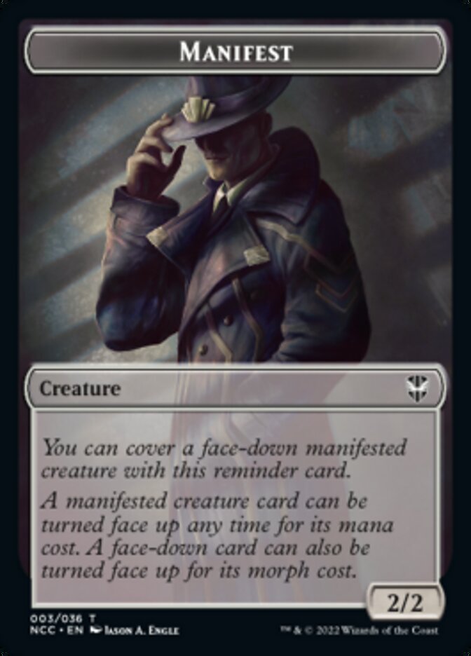 Manifest // Copy Double-Sided Token [Streets of New Capenna Commander Tokens] Magic: The Gathering