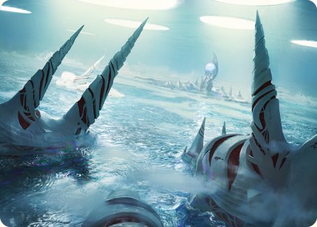 Seachrome Coast Art Card [Phyrexia: All Will Be One Art Series] Magic: The Gathering