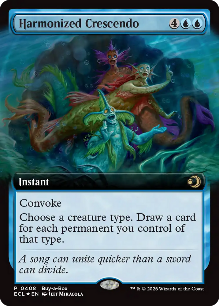 Harmonized Crescendo (Extended Art) (Buy-A-Box) [Lorwyn Eclipsed] Magic: The Gathering