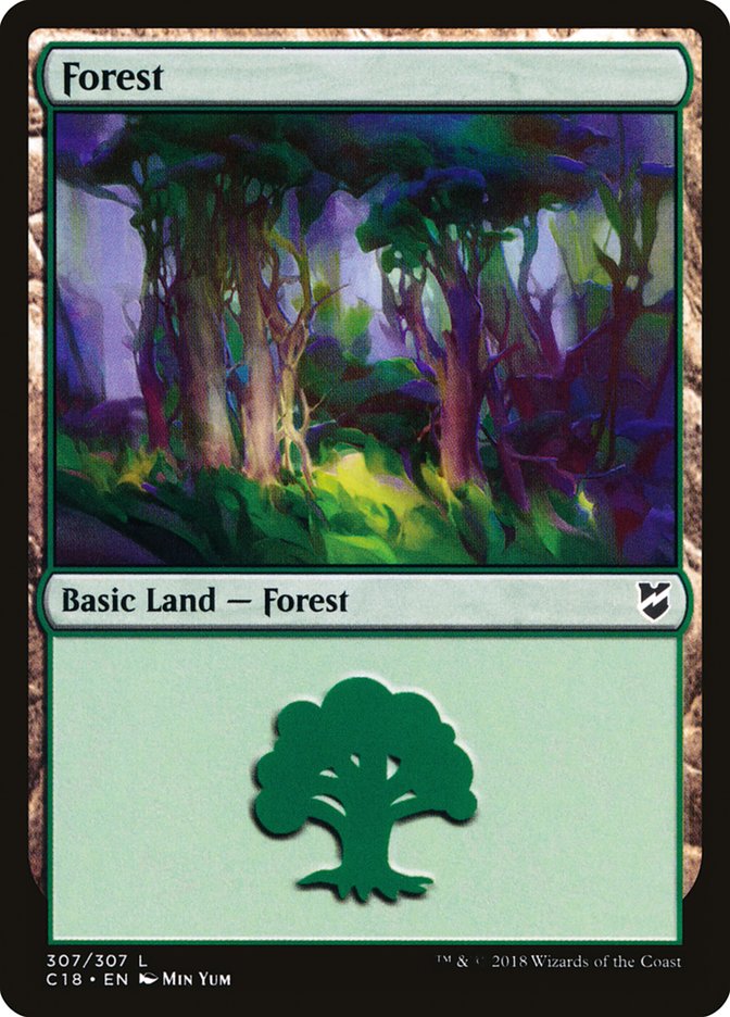 Forest (307) [Commander 2018] Magic: The Gathering