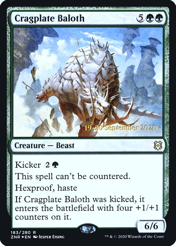 Cragplate Baloth [Zendikar Rising Prerelease Promos] Magic: The Gathering