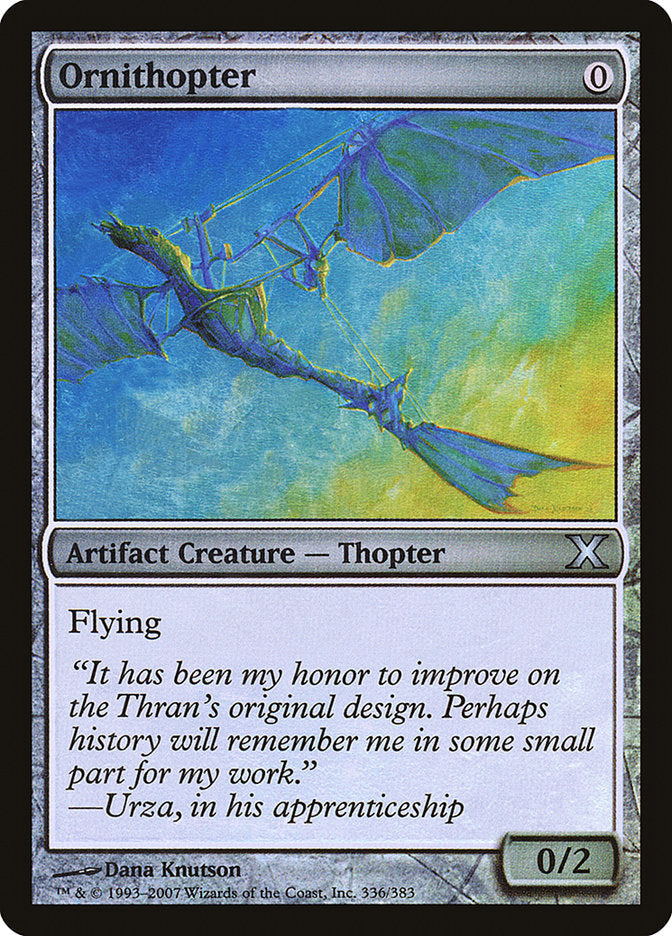 Ornithopter (Premium Foil) [Tenth Edition] Magic: The Gathering