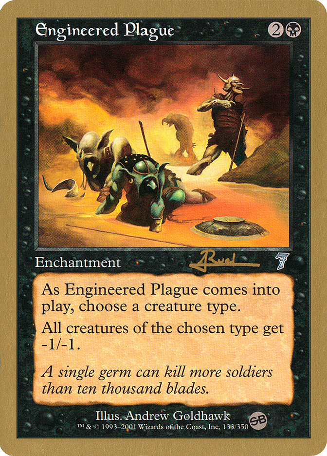 Engineered Plague (Antoine Ruel) (SB) [World Championship Decks 2001] Magic: The Gathering