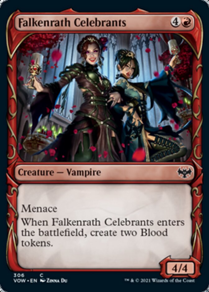 Falkenrath Celebrants (Showcase Fang Frame) [Innistrad: Crimson Vow] Magic: The Gathering
