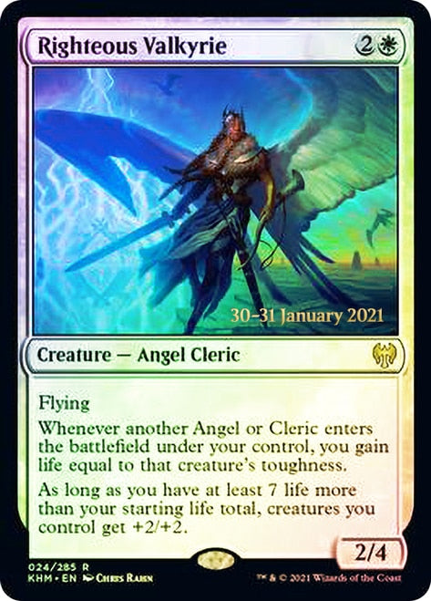 Righteous Valkyrie [Kaldheim Prerelease Promos] Magic: The Gathering