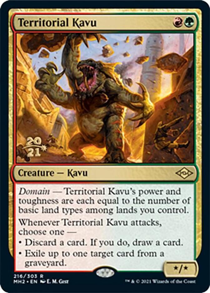 Territorial Kavu [Modern Horizons 2 Prerelease Promos] Magic: The Gathering