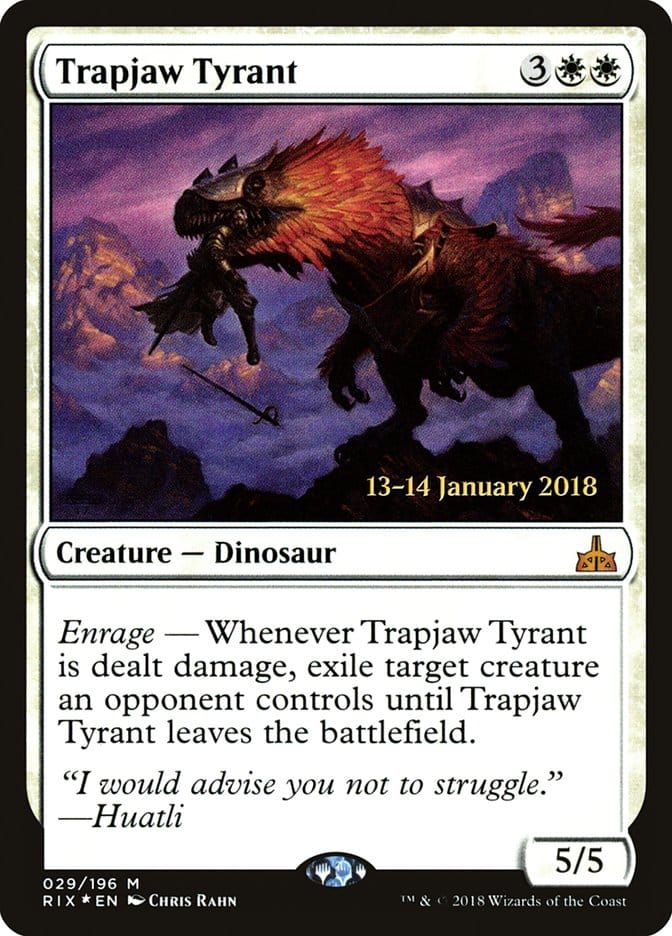 Trapjaw Tyrant [Rivals of Ixalan Prerelease Promos] Magic: The Gathering