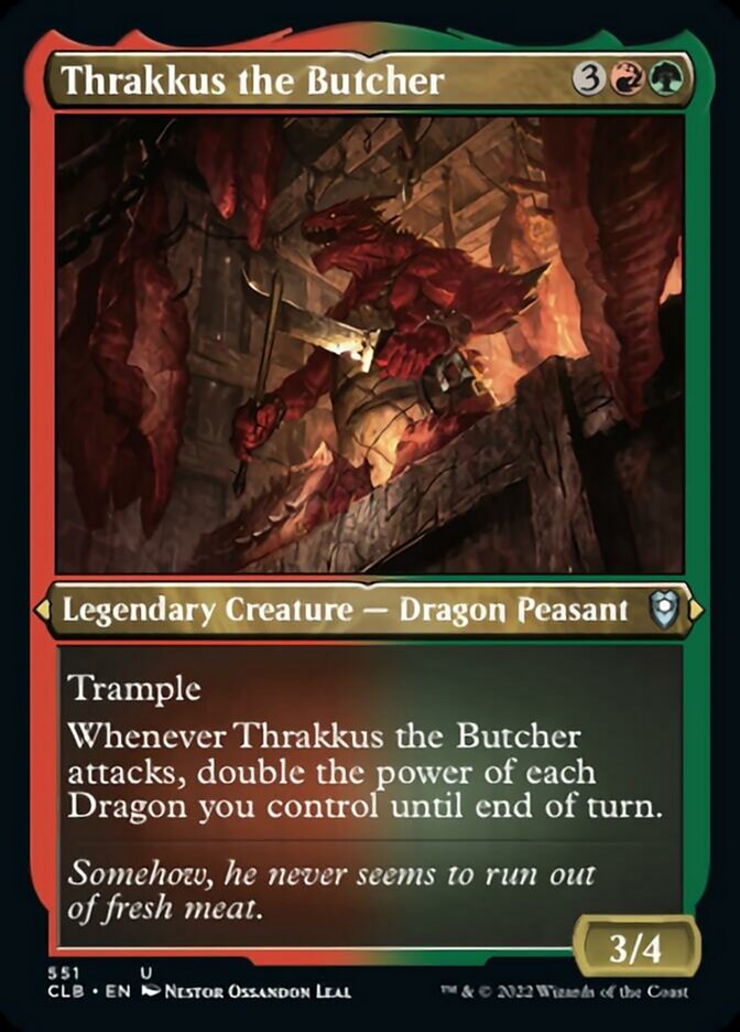 Thrakkus the Butcher (Foil Etched) [Commander Legends: Battle for Baldur's Gate] Magic: The Gathering