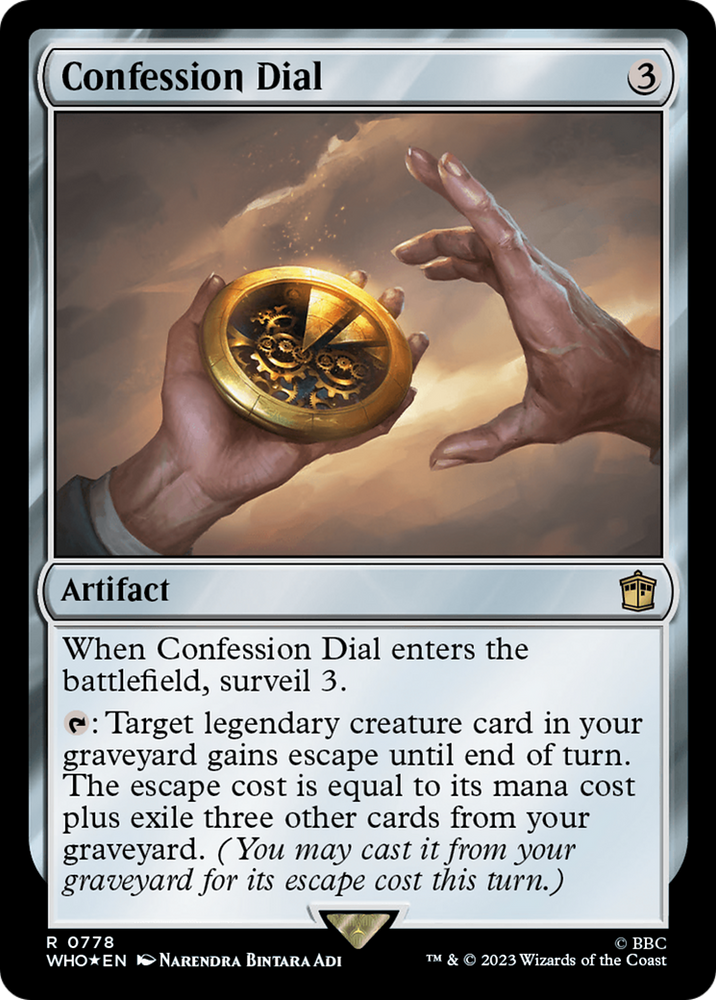 Confession Dial (Surge Foil) [Doctor Who] Magic: The Gathering