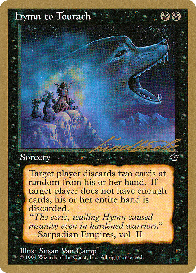 Hymn to Tourach (Wolf) (Leon Lindback) [Pro Tour Collector Set] Magic: The Gathering