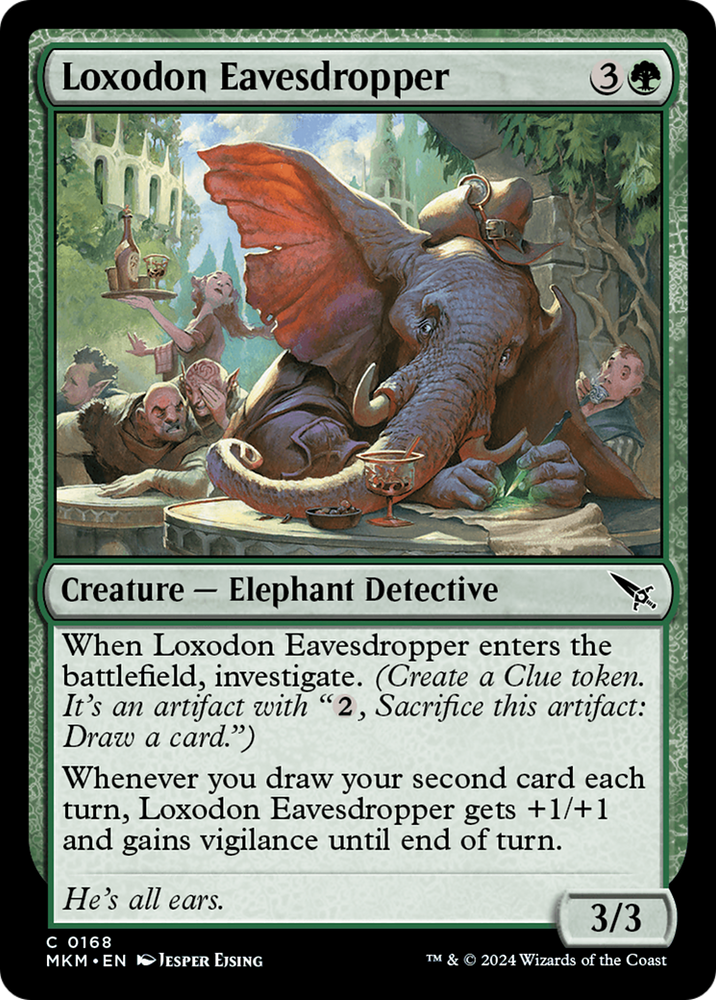 Loxodon Eavesdropper [Murders at Karlov Manor] Magic: The Gathering