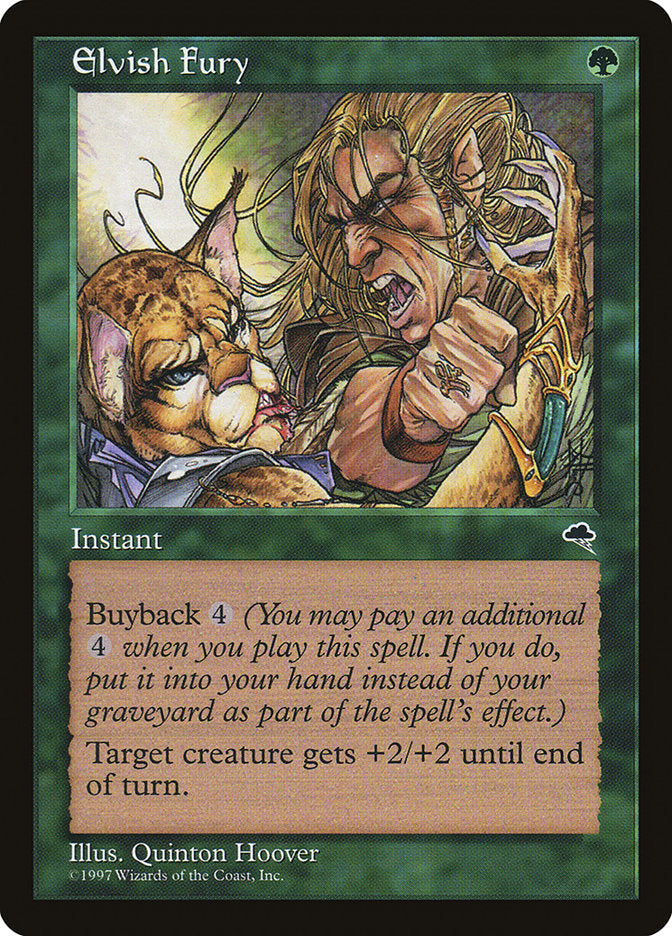 Elvish Fury [Tempest] Magic: The Gathering