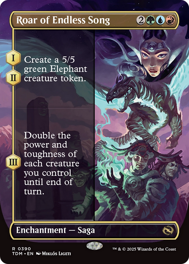 Roar of Endless Song (Borderless) [Tarkir: Dragonstorm] Magic: The Gathering
