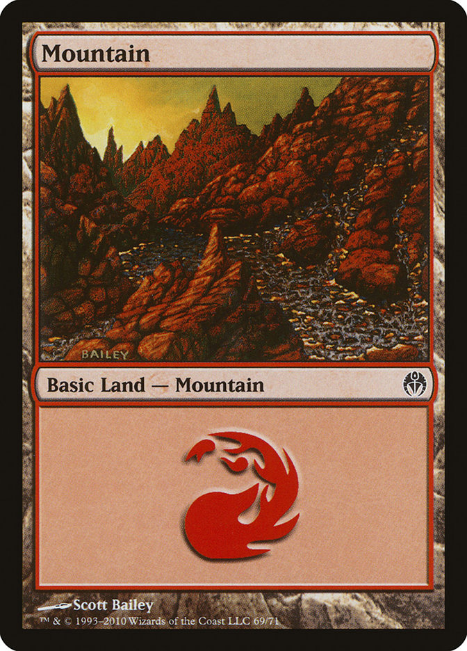 Mountain (69) [Duel Decks: Phyrexia vs. the Coalition] Magic: The Gathering