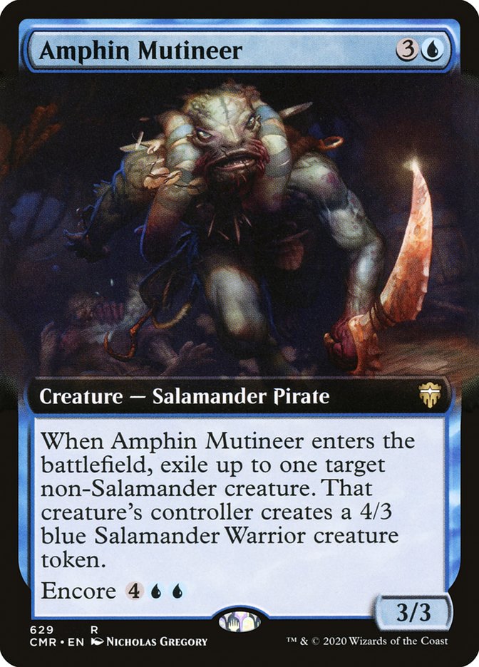 Amphin Mutineer (Extended Art) [Commander Legends] Magic: The Gathering