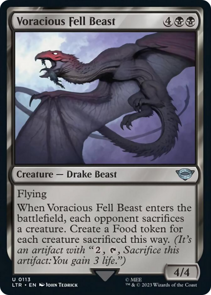 Voracious Fell Beast [The Lord of the Rings: Tales of Middle-Earth] Magic: The Gathering