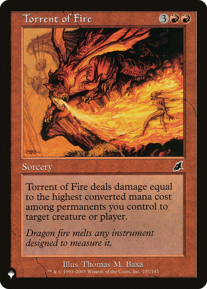 Torrent of Fire [The List] Magic: The Gathering