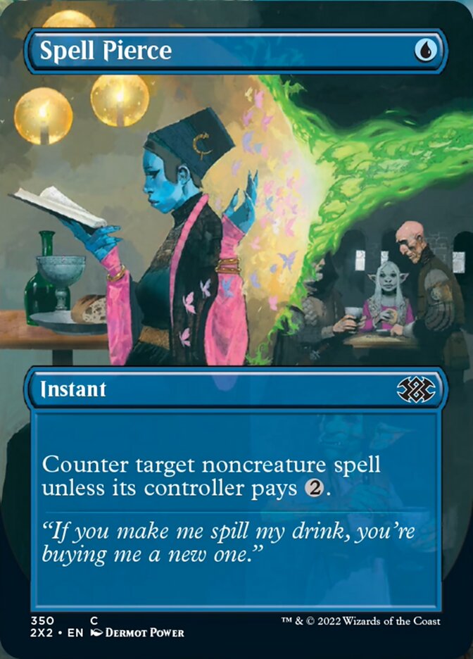 Spell Pierce (Borderless Alternate Art) [Double Masters 2022] Magic: The Gathering