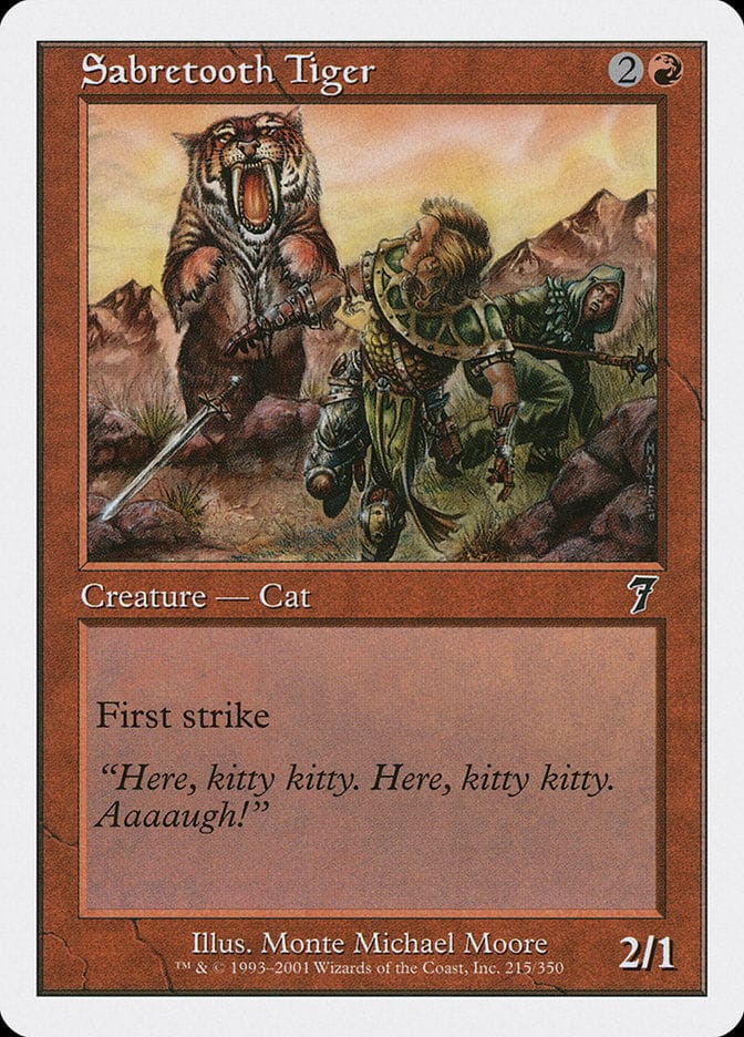 Sabretooth Tiger [Seventh Edition] Magic: The Gathering