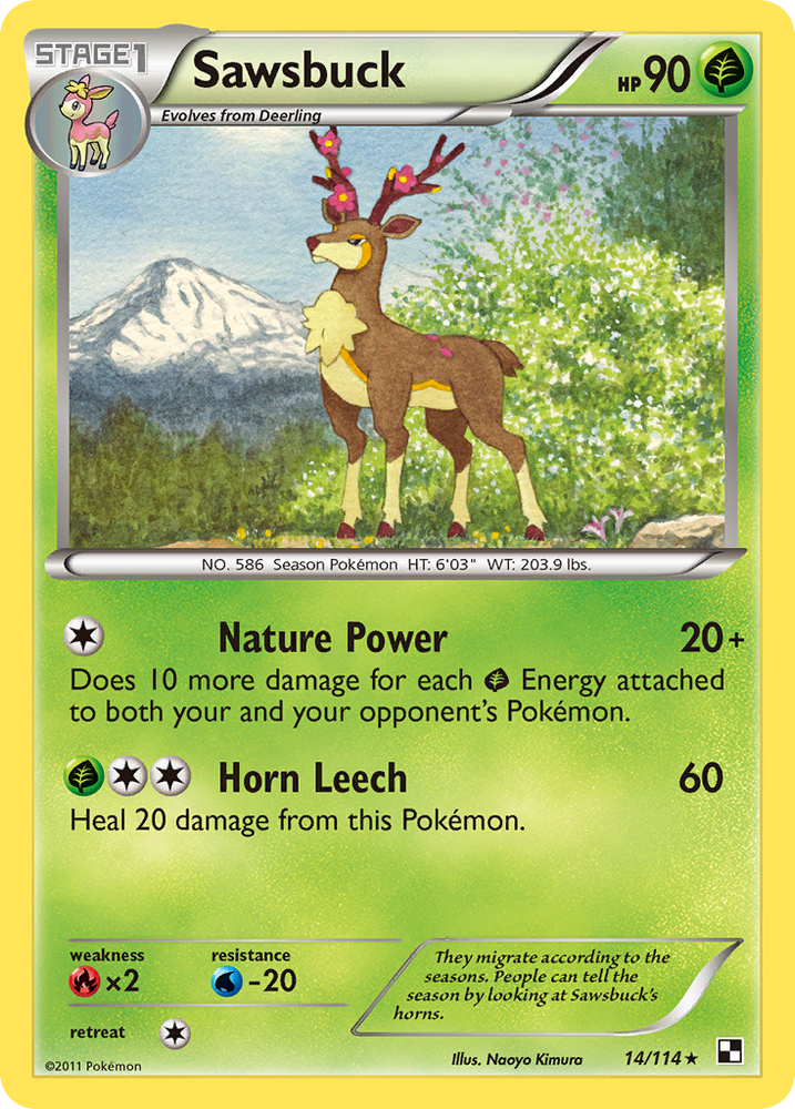 Sawsbuck (14/114) [Black & White: Base Set] Pokémon