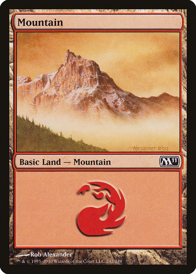 Mountain (242) [Magic 2011] Magic: The Gathering