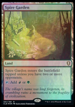 Spire Garden [Commander Legends: Battle for Baldur's Gate Prerelease Promos] Magic: The Gathering