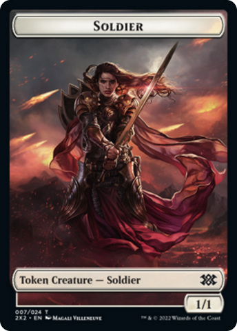 Cat Dragon // Soldier Double-Sided Token [Double Masters 2022 Tokens] Magic: The Gathering