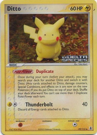 Ditto (39/113) (Stamped) [EX: Delta Species] Pokémon