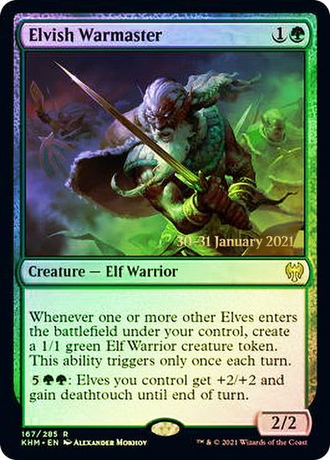 Elvish Warmaster [Kaldheim Prerelease Promos] Magic: The Gathering