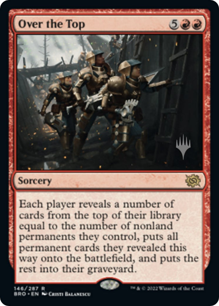 Over the Top (Promo Pack) [The Brothers' War Promos] Magic: The Gathering