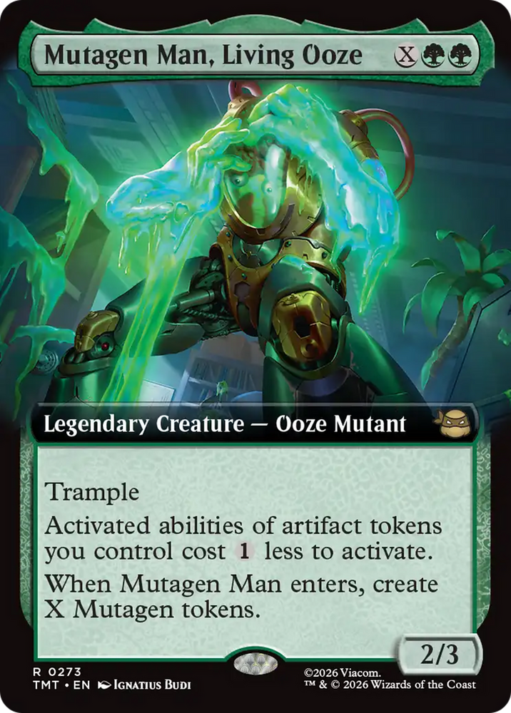 Mutagen Man, Living Ooze (Extended Art) [Teenage Mutant Ninja Turtles] Magic: The Gathering