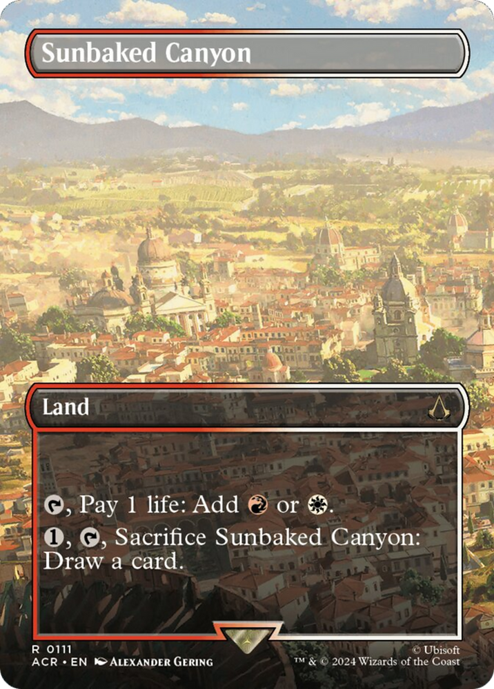 Sunbaked Canyon (Borderless) [Assassin's Creed] Magic: The Gathering