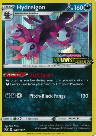 Hydreigon (SWSH037) (Prerelease Promo) [Sword & Shield: Black Star Promos] Pokémon