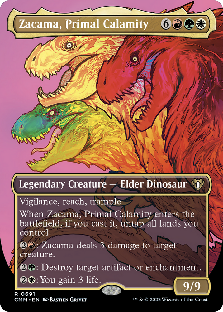 Zacama, Primal Calamity (Borderless Profile) [Commander Masters] Magic: The Gathering