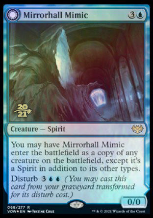 Mirrorhall Mimic // Ghastly Mimicry [Innistrad: Crimson Vow Prerelease Promos] Magic: The Gathering