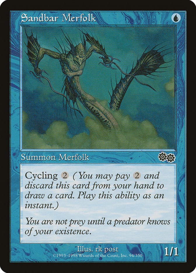 Sandbar Merfolk [Urza's Saga] Magic: The Gathering